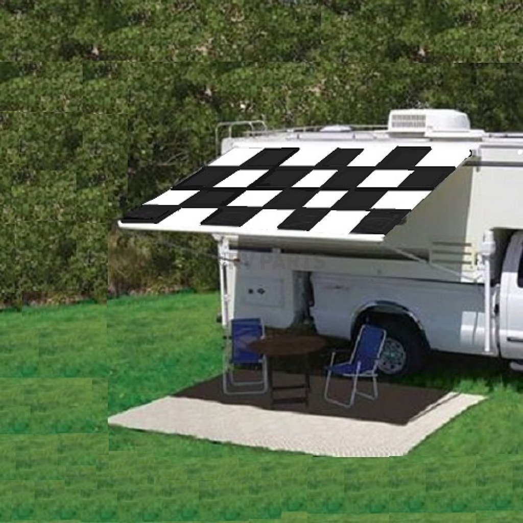 Carefree RV Carefree RV Campout Awning - 4.0 Meter - Checkered Flag Rv Awning Replacement Fabric Checkered Flag